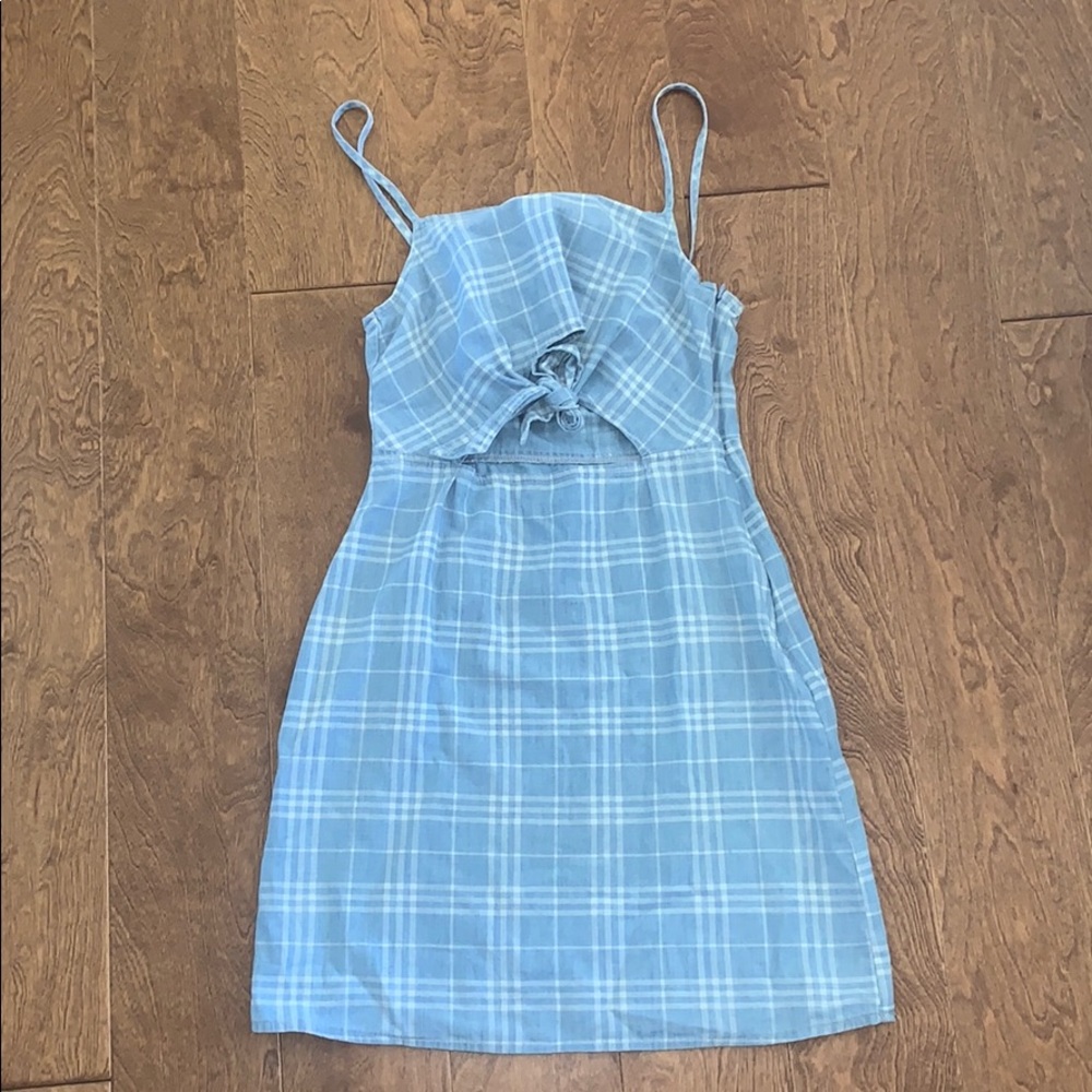 Top shop blue plaid dress